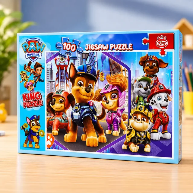 پازل 100 تکه کینگ طرح سگ‌های نگهبان در شهر با شخصیت‌های محبوب PAW Patrol