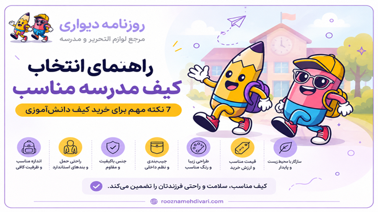 راهنمای انتخاب کیف مدرسه مناسب | 7 نکته مهم برای خرید کیف دانش‌آموزی
